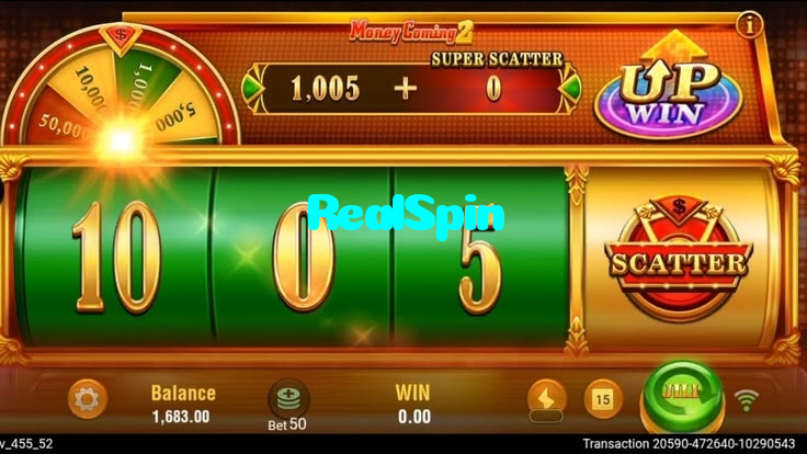 RealSpin casino presented on mobile device in Pakistan with slots and live games